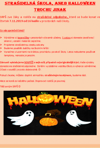 Stašidelná škola, leták 